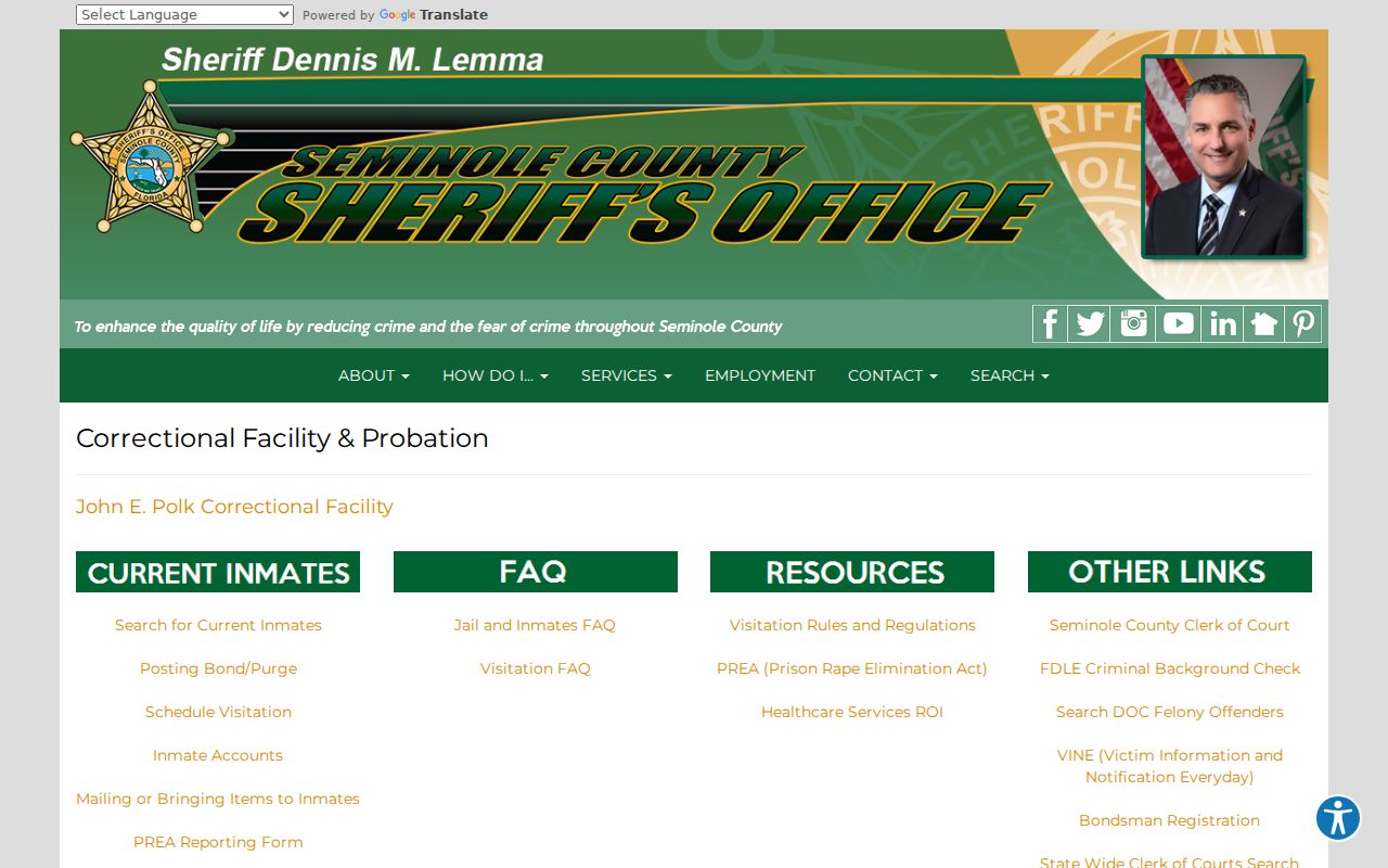 Seminole County residents directory custody portal