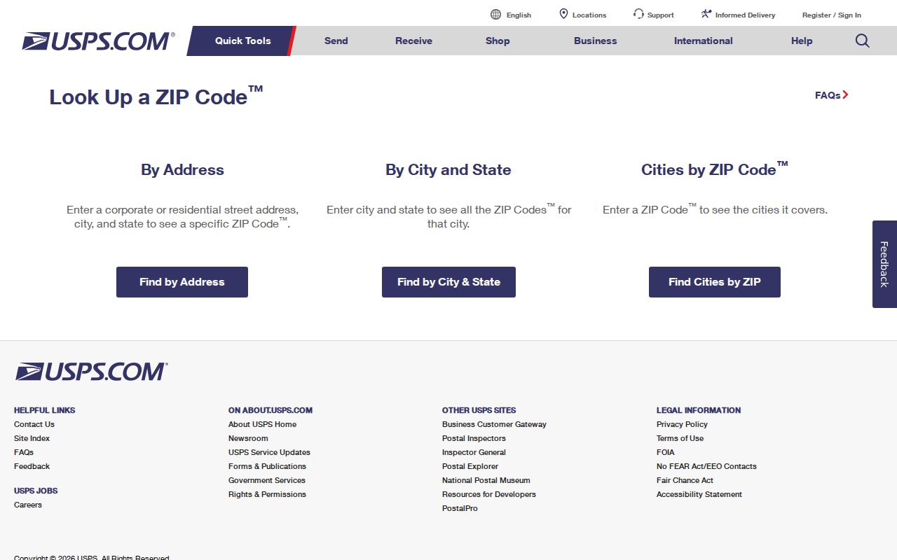 USPS official ZIP Code Lookup for verifying a Seminole County address